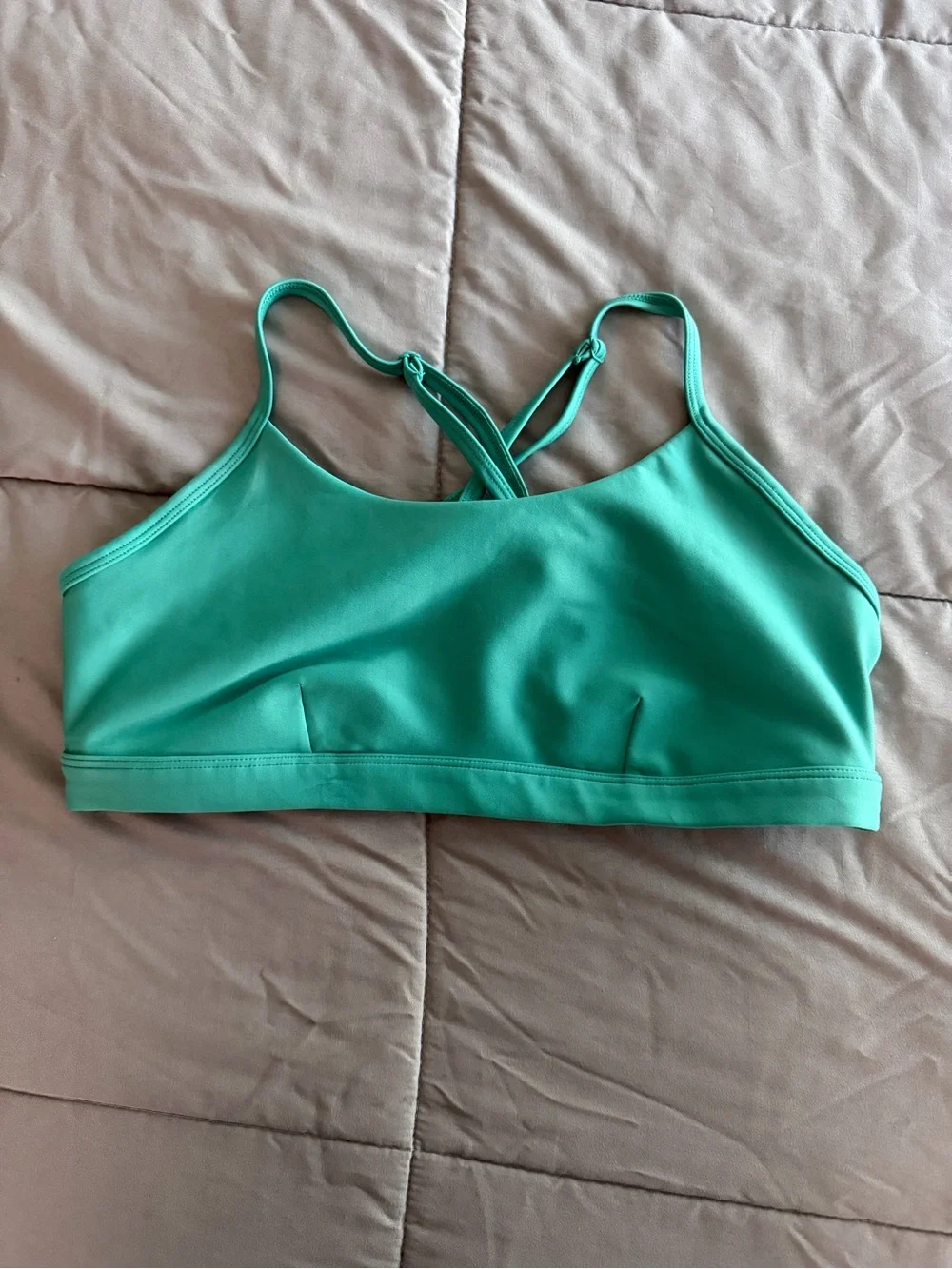 ALO Yoga Teal Strappy Back Bikini Bralette